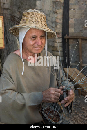 Jährliche Mittelalterfest der Mercato Delle Gaite, Bevagna, Umbrien Stockfoto