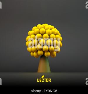 Abstrakte Baum. Konzept für Business, social Media, Technologie, Netzwerk und Web Design. 3D Vektor-Illustration. Stock Vektor
