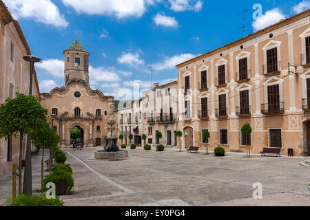 Blick auf das Kloster Santa Maria de Santes Creus, Katalonien Stockfoto