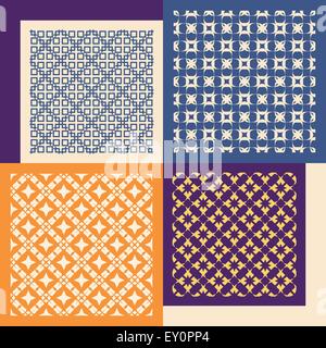 Satz von vier seamless pattern. Vintage geometrischen Ornamenten. Stock Vektor