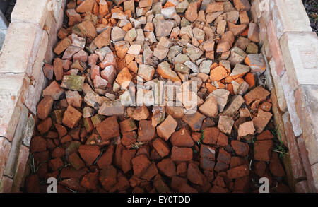 Haufen von Steinen im Bereich Bau Stockfoto