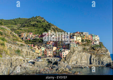 Manarola Dorf, Cinque Terra Stockfoto