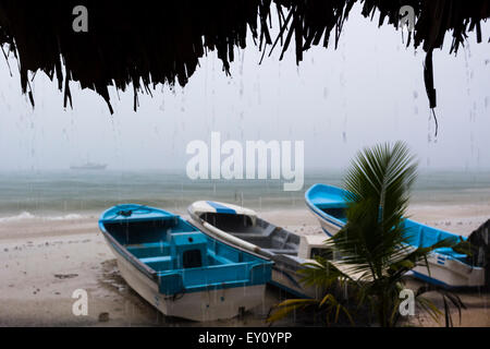 Tropischer Sturm am Big Corn Island, Nicaragua Stockfoto