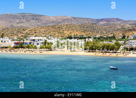 Yialos Strand auf der Insel Ios, Kykladen, Griechenland Stockfoto