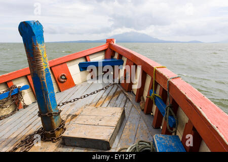 Auf dem Schiff Bug auf der Insel Ometepe, Nicaragua Stockfoto