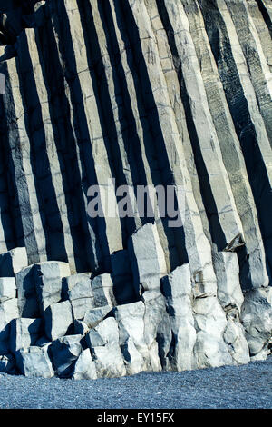 Reynishverfisvegur Island Basalt Säulen. Vik-Island Stockfoto