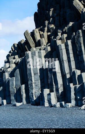 Reynishverfisvegur Island Basalt Säulen. Vik-Island Stockfoto