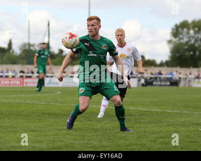 Nantwich, UK. 19. Juli 2015. Nantwich Town Chris Smith während der Vorsaison Freundschaftsspiel The Weaver Stadium unterhalten Nantwich als Nantwich Town Crewe Alexandra. Bildnachweis: SJN/Alamy Live-Nachrichten Stockfoto