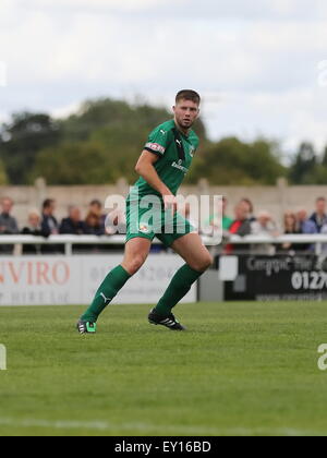 Nantwich, UK. 19. Juli 2015. Nantwich Town Ben Mills während der Vorsaison Freundschaftsspiel im The Weaver-Stadion, unterhalten Nantwich als Nantwich Town Crewe Alexandra. Bildnachweis: SJN/Alamy Live-Nachrichten Stockfoto