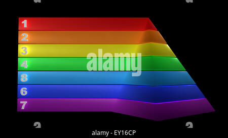 Infografik Beispiele Geschäft Pyramide Abbildung, Energiepyramide Stockfoto