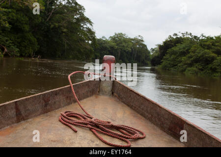 Richtung Grenze zu Costa Rica, Los Chiles durch Frío River, Nicaragua Stockfoto