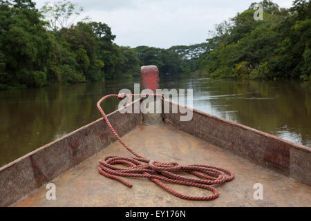 Richtung Grenze zu Costa Rica, Los Chiles durch Frío River, Nicaragua Stockfoto