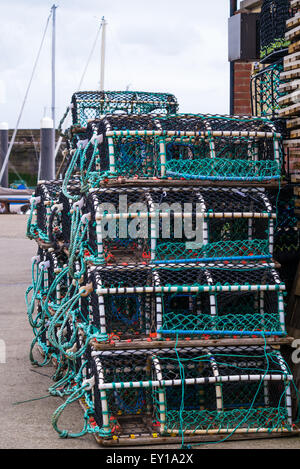 Angeln-Gatter (Krabben und Hummer Töpfe), Bridlington Stockfoto