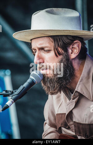 Gateshead, UK 18. Juli 2015 - Hillfolk Noir auf der Sage Outdoor-Bühne beim Summertyne Americana Festival Stockfoto