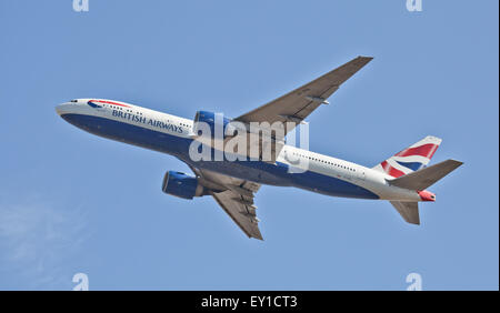 British Airways Boeing 777 G-VIIL vom Flughafen London-Heathrow LHR Stockfoto