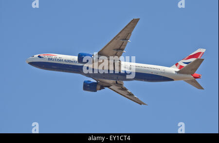 British Airways Boeing 777 G-VIIL vom Flughafen London-Heathrow LHR Stockfoto