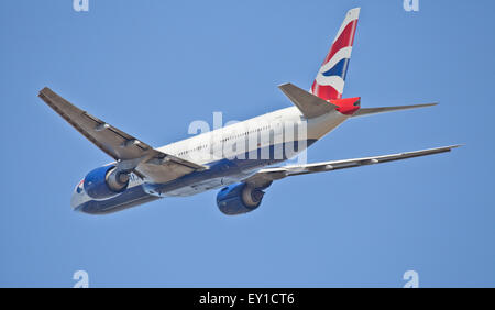 British Airways Boeing 777 G-VIIL vom Flughafen London-Heathrow LHR Stockfoto