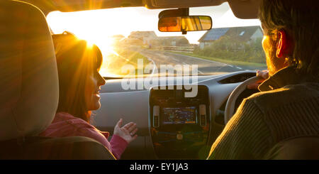 Elektroauto Nissan Leaf MK1 Stockfoto