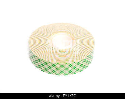 Doppelseitiges Klebeband isoliert auf weißem Hintergrund Stockfoto