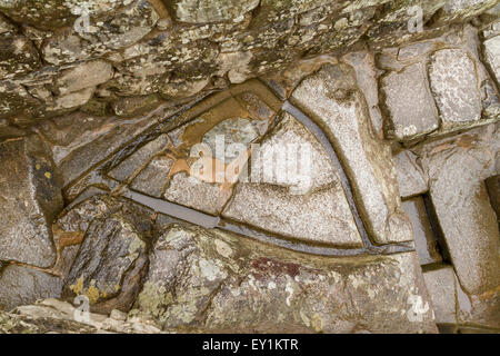 Bewässerungssystem in der alten Inka-Wohnung, Machu Picchu, Peru Stockfoto