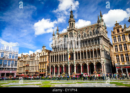 Grand-Place, Maison du Roi, einer von Europas schönsten historischen Plätzen in Flandern, Belgien Stockfoto