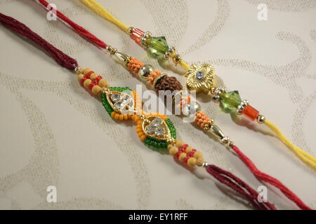 Rakhi, Raksha, Raksha India, Festival, Indianerfest, niemand, Beziehungen Stockfoto