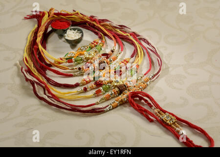 Rakhi, Raksha, Raksha India, Festival, Indianerfest, niemand, Beziehungen Stockfoto