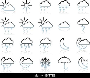 Wetter-Icon-Set (Vektorgrafik) Stock Vektor