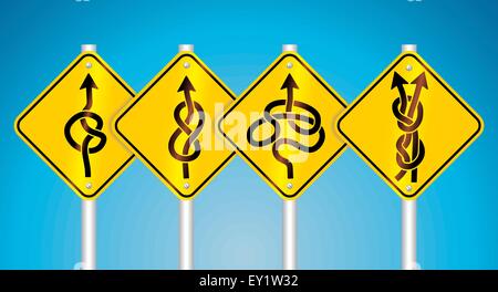 Warnung-Verkehrszeichen - Vektor-illustration Stock Vektor