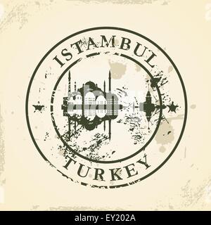 Grunge-Stempel mit Istambul, Türkei - Vektor-illustration Stock Vektor