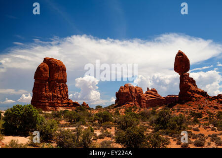 Szenen aus berühmten Arches-Nationalpark, Moab, Utah, USA Stockfoto