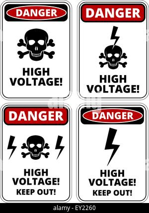 Hochspannung Stock Vektor