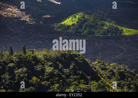 Vulkanische Meer Sand am Hang des Mount Batur, Bali. Stockfoto