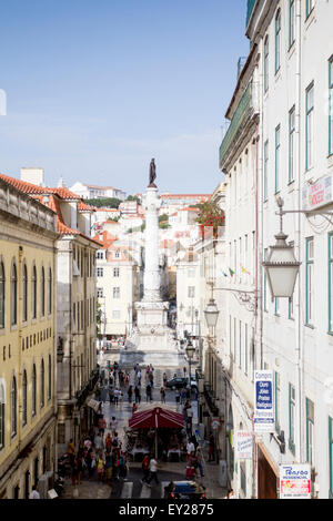 Calçada do Carmo, Rossio, Lissabon, Portugal Stockfoto