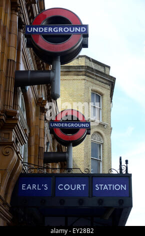 Earls Court u-Bahnstation in London. Stockfoto