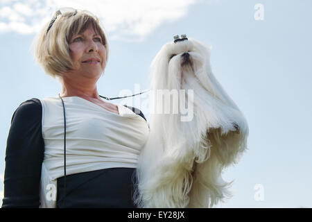 Mlada Boleslav, Tschechien. 19. Juli 2015. Tschechische National Dog Show 2015 fand in Mlada Boleslav, Tschechien, 19. Juli 2015 statt. © Radek Petrasek/CTK Foto/Alamy Live-Nachrichten Stockfoto