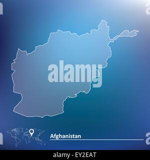 Karte von Afghanistan - Vektor-illustration Stock Vektor