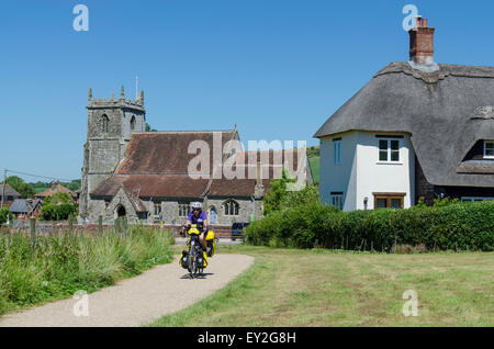 Touren auf der North Dorset Trailway Zyklus Stockfoto