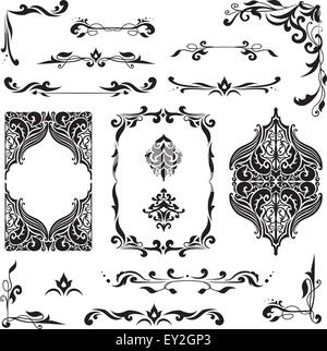 Elegante arabische Vignetten Set Stock Vektor