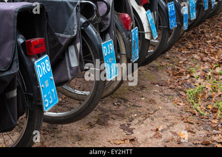 DENEKAMP, Niederlande - 15. November 2014: Vintage Solex Moped zu mieten. Die Mopeds wurden zwischen 1946 und 1988 (Abbrev produziert. Stockfoto