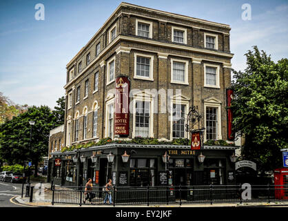 London, Vereinigtes Königreich - Mitre Hotel/Pub in Greenwich. Stockfoto