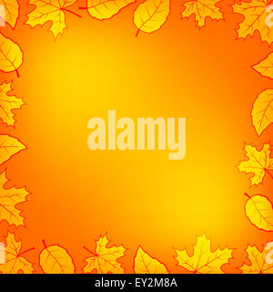 Blätter im Herbst Verlaufshintergrund Stockfoto
