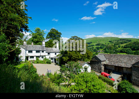 Townend, eine Denkmalschutz-Immobilie in Troutbeck, Nationalpark Lake District, Cumbria, England UK Stockfoto