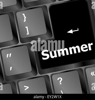 Schaltfläche "Sommer auf Computer-Tastatur Stockfoto