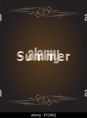 Elemente für Sommer kalligrafischen Designs. Vintage Schmuck. Alles für den Sommerurlaub Stockfoto