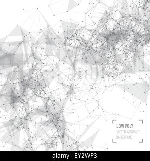 Abstrakten Netz Hintergrund mit Kreisen, Linien und Formen Stock Vektor