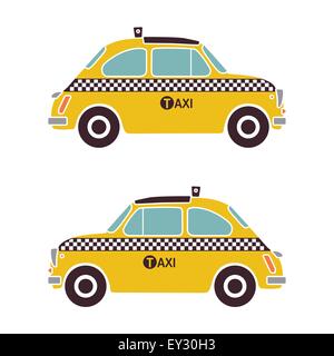 alte italienische Auto wie New York yellow cab Stock Vektor