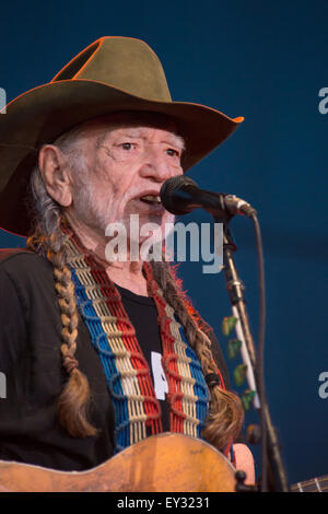 LINCOLN, CA - 17. Juni: Willie Nelson führt an Thunder Valley Casino Resort in Lincoln, Massachusetts am 17. Juni 2015 Stockfoto