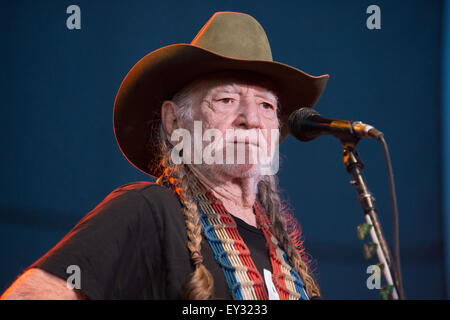 LINCOLN, CA - 17. Juni: Willie Nelson führt an Thunder Valley Casino Resort in Lincoln, Massachusetts am 17. Juni 2015 Stockfoto