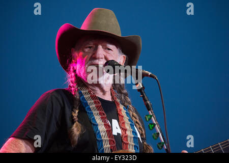 LINCOLN, CA - 17. Juni: Willie Nelson führt an Thunder Valley Casino Resort in Lincoln, Massachusetts am 17. Juni 2015 Stockfoto